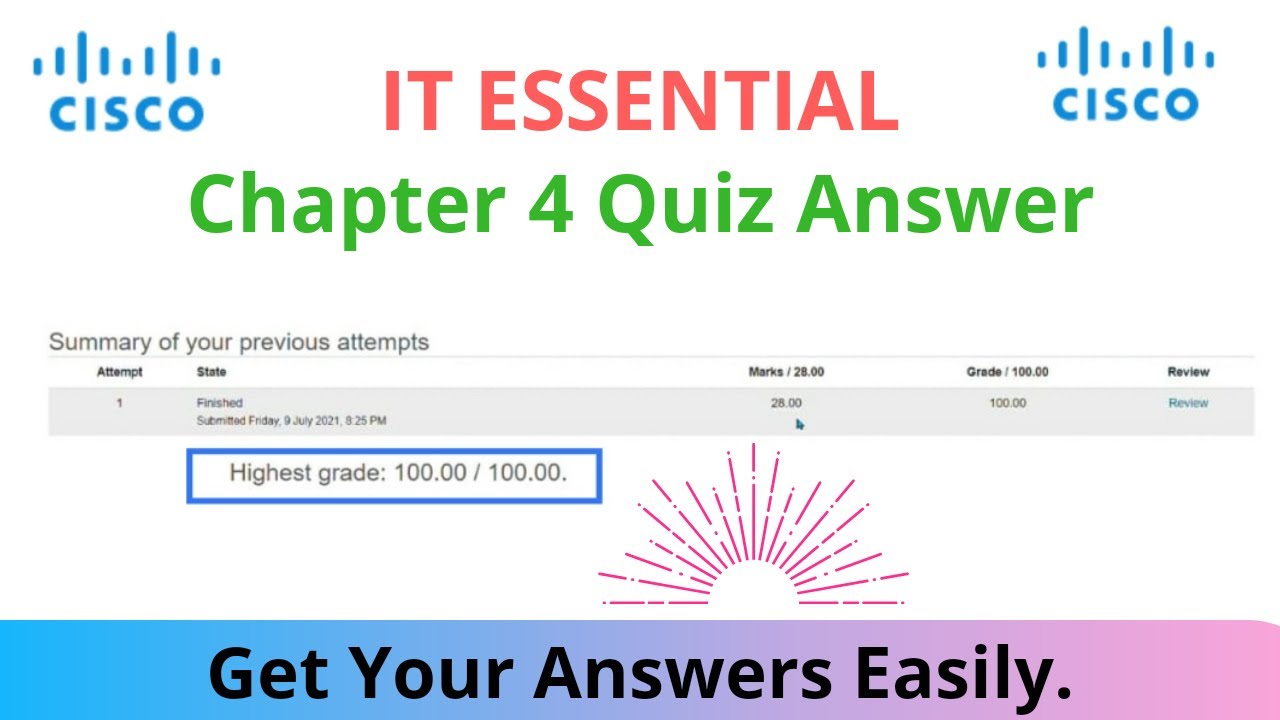 IT Essential Chapter 4 Quiz Answer | Chapter 4 Quiz Answer IT Essential ...