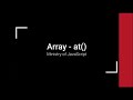 JavaScript Array - at()