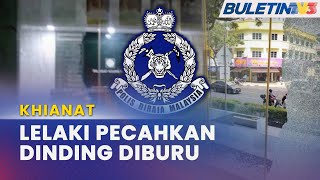 KHIANAT | Polis Sedang Kesan Lelaki Pecahkan Dinding Kaca Ibu Pejabat PAS