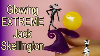 CRAZY 3D Jack Skellington AND it GLOWS! Acrylic Nail Art Tutorial | Nightmare Before Christmas