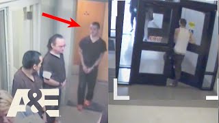 Watch as Inmate ESCAPES COURTHOUSE UNNOTICED | Court Cam | A&E #shorts