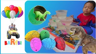 Barabi Bermain Telur Dinosaurus|Spiderman|Kids Toys|Surprise Egg part 2