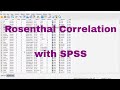 SPSS - Rosenthal Correlation (one sample)