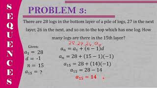 Word problems involving arithmetic sequence