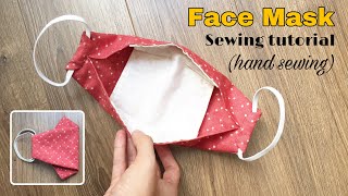 How to make a 3D face mask with filter pocket | cloth face mask diy