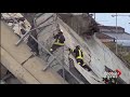 italy bridge collapse rescue crews pull victims from rubble