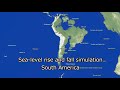 【Map】Sea Level rise and fall Simulation - South America