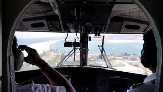 DHC-6-400 Floats Twin Otter Water Landing - Cockpit view