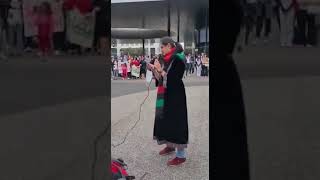 Heela Najibullah, daughter of former President Dr.Najibullah addressing protest rally in Switzerland