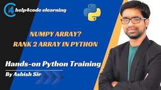 #24 Numpy array | Rank 2 array in python | #numpy #numpytutorial #pythoninterviewquestionsandanswers
