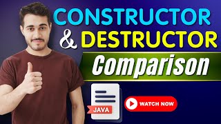Constructor in JAVA | Difference Between Constructor and Destructor in JAVA [COMPARISON]