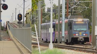 SacRT Light Rail Trains Turn Around At Watt/Manlove Station Back To Downtown, Sacramento CA