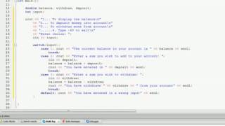 ATM application C program