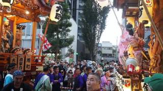 ところざわまつり　旭町の山車と金山町の山車の曳っかわせ　２０１６．１０．９