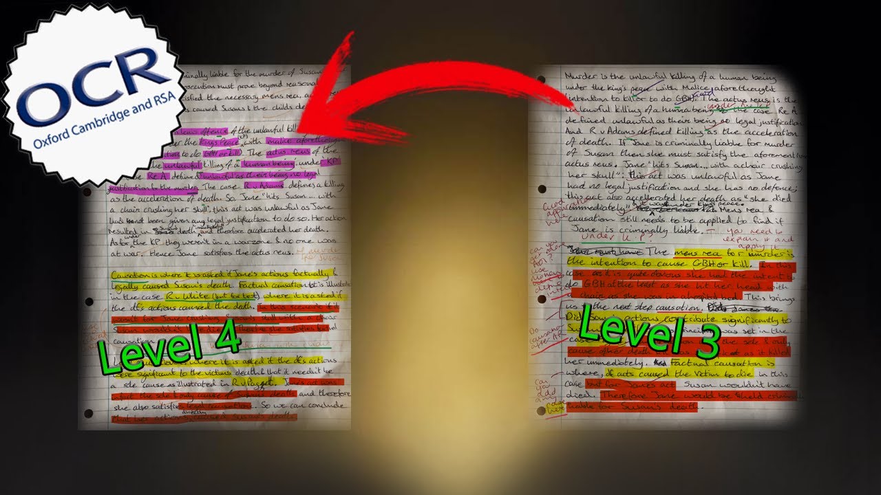 How To Get 100 Ocr Alevel Law 20 Marker Youtube