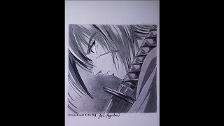 Kenshin Himura drawing timelapse | Rurouni Kenshin