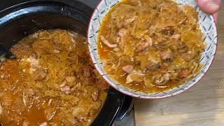 Polish Bigos in slow cooker recipe (sauerkraut)