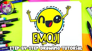 Draw an Emoji! Emoji Step-by-Step Drawing Art Lesson for KIDS!