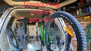 Travelling securely with e-bikes. How to transport e-bikes in a 200 series Landcruiser.