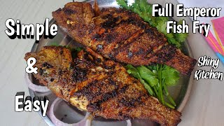 Whole Emperor Fish Fry |Vela Meen Varuval |Full Fish Fry Recipe |Fish Fry