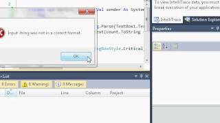 Visual Basic - Try Catch Statement