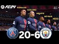 WHAT HAPPEN IF MESSI, RONALDO, MBAPPE, NEYMAR, PLAY TOGETHER ON PSG VS MANCHESTER CITY