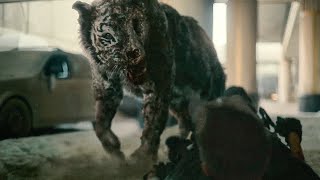 Zack Snyder Army of the Dead 2021 Zombie Tiger. Fight Scene