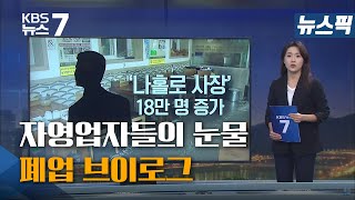 [뉴스픽] 코로나19 여파로 폐업하는 자영업자 늘어... '폐업 브이로그' 관심 / KBS 뉴스7 대전 세종 충남 - 10월6일(화)