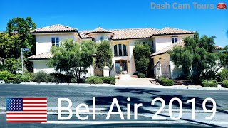 Driving Tour of Bel Air Neighborhood of Los Angeles, California, USA || Dash Cam Tours 🚘