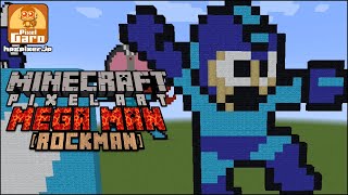 【ドット絵 マイクラ 作り方】ロックマン / minecraft pixel art - Mega Man (Rockman)