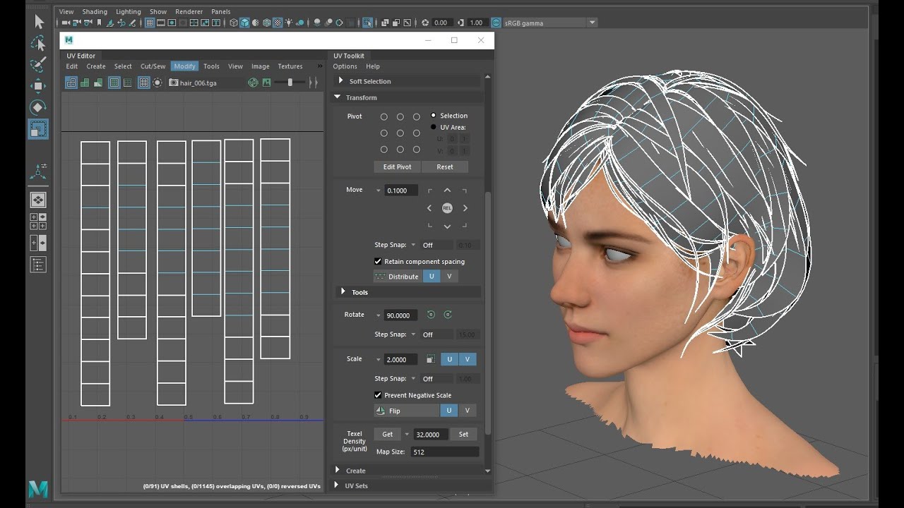 Maya Hair Uv Tutorial Youtube
