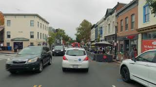 4K Driving in Washington DC. Wisconsin ave. Georgetown. 2022/10/23