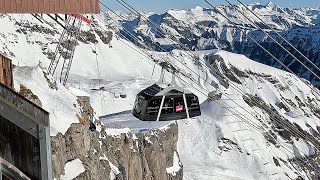 Ski,Switzerland,Jungfrau Ski Region,Part 3,Mürren,Birg,Schilthorn,Steepest cable car of the world