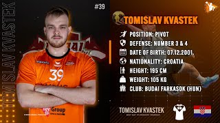 Tomislav Kvastek - Line Player - Budai Farkasok - Highlights - Handball - CV - 2022/23