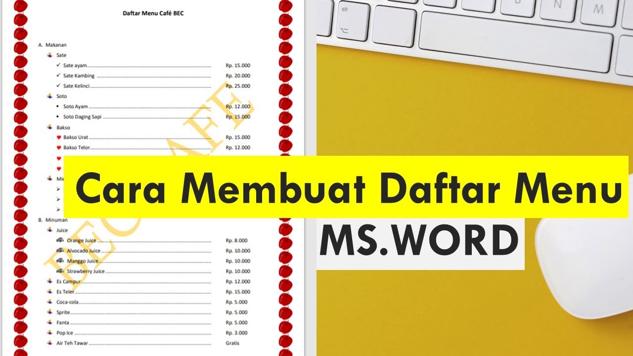 List Of Cara Membuat Kupon Bazar Makanan Di Microsoft Word Ideas » Blog ...