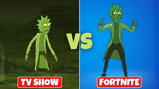 Comparing Fortnite Toxic Rick vs TV Show Toxic Rick (Fortnite X Rick and Morty)