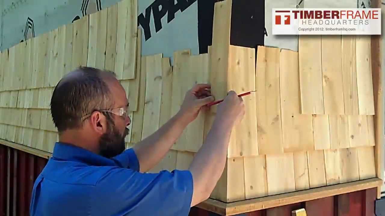 How To Install Cedar Shingles With A Weaved Corner - YouTube