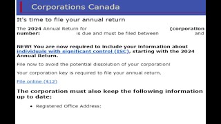 Renew your Corporation's Annual Return Online.