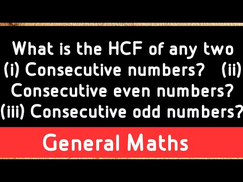 HCF Of Two Consecutive Numbers. - YouTube