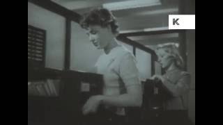 1950s Office Workers, Secretaries, Airline