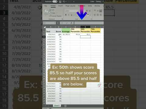 Excel tip for how to calculate percentiles