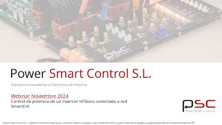 Seminario SmartCtrl: Control de potencia de un inversor trifásico conectado a red