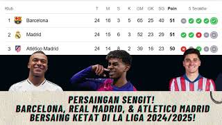 Persaingan Ketat! Barcelona, Real Madrid, \u0026 Atlético Berebut Puncak La Liga 2024/2025!