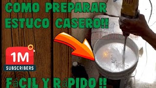 Como hacer estuco  Casero, Acabado perfecto y Ahorra Dinero▶️