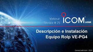 Webinar #25/2020 - Especificaciones RoIP VE-PG4 ICOM