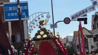 松阪祇園まつり三社みこし『八雲神社』日野町交差点（20160716）