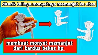 membuat monyet memanjat dari kertas kardus /diy /kreasi stick es krim/ #icecreamstickcraftideas