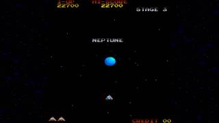 [HD] Gyruss Stage 1 to 3 Neptune 1983 Konami Mame Retro Arcade Games