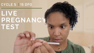 LIVE PREGNANCY TEST 15 DPO + 1 DAY LATE || TTC BABY #2 (CYCLE 5) VLOGTOBER || THE DECKS