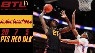 Jayden Quaintance 20pts 7reb 5blk vs UCF